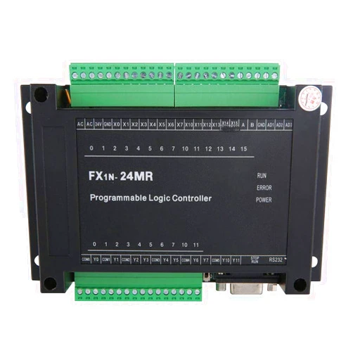 Vikye DC 24V PLC Control Programmable Logic Controller FX1N-24MR Industrial Control Board 14 Input 10 Output 24V 5A PLC Transistor Output
