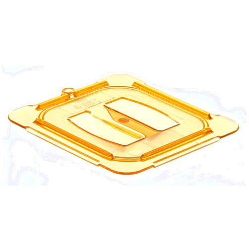 Carlisle FoodService Products 10510U13 StorPlus High Heat Universal Handled Food Pan Lid, Sixth Size, Amber