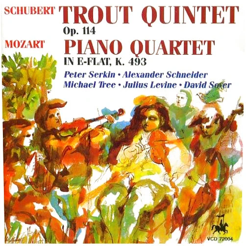 Schubert, Mozart (Composer) Format: Audio CD Schubert- Trout Quintet op 114/ Mozart- Piano Quartet K. 493, Peter Serkin, Alexander Schneider, Michael Tree, Julius Levine, David Seyer