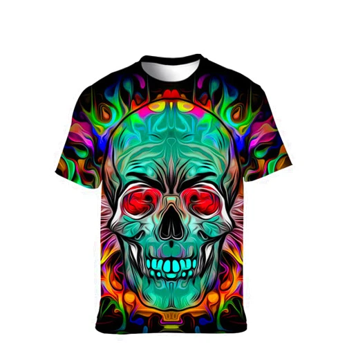 Augman Gift Cool-Funny Skull-Hip-Hop Style-Tshirt Shirt Retro T-Shirt Tees-Adult Tshirt Comic-Teeshirt Retro Athletic