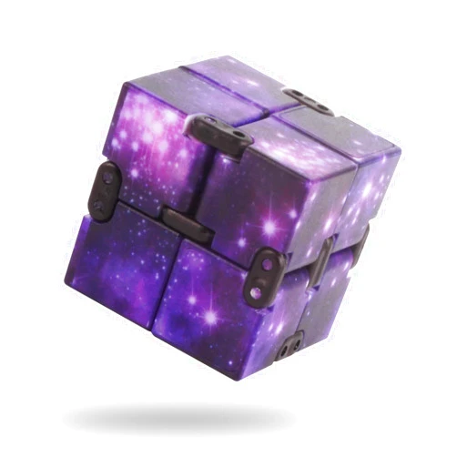 Aooguel Fidget Infinity Cube Toys: Fidget Cubes Hand Held Magic Cube Cool Toy Stuff Gadgets Things Unique Birthday Gifts Boys Girls Kids Adults Anxiety Stress Relief Sensory Toy Finger Cube Purple