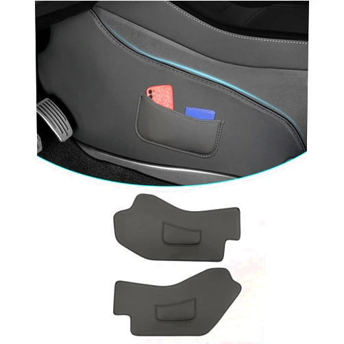 YOKOOHITECH Center Console Side Anti-Kick Mats,Model Y Juniper Dust Resistant Protector Cover Leather Fabric Anti Kick Pad Compatible with Tesla Model Y Juniper 2025 2026