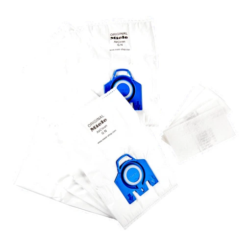 Miele Original AirClean 3D Efficiency GN Vacuum Cleaner Bags for Miele Complete C2/C3, Classic C1, and S8/S5/S2 Models, Filters More Than 99.9% of Dust, XL Pack of 8 – 10455150