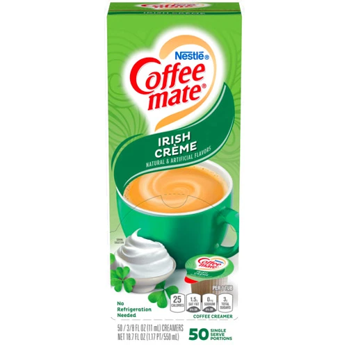 Nestle Coffee-mate Liquid Creamer Singles - Irish Creme - 50 ct