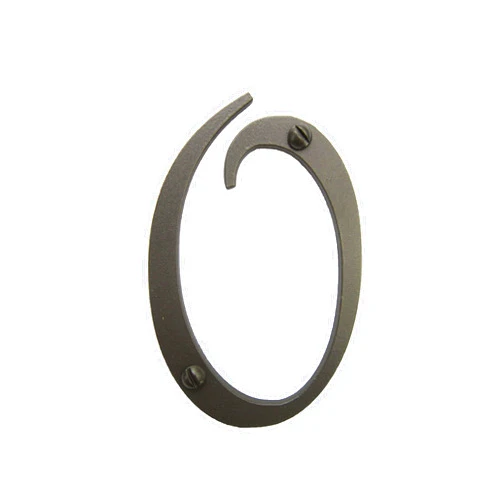 Bushere & Son Iron Studio Inc. Classic Smooth Spanish Style Address Number 0 4 inch (Bronze)