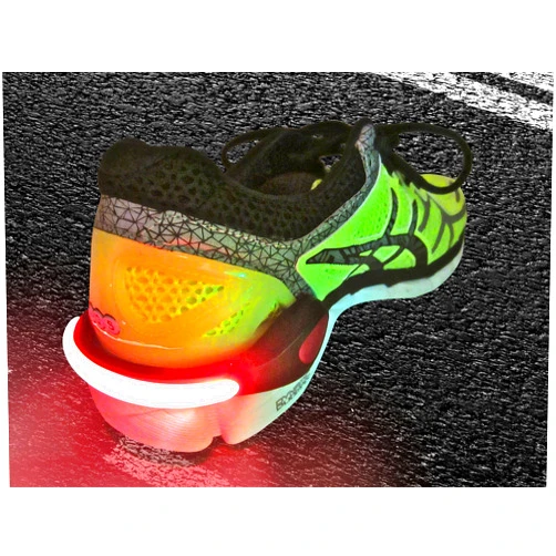 Schatzii | Firefly Running & Biking Safety Lights | Comfortable & Lightweight | Be Seen and Stay Safe at Night | Easily Clips to Any Shoe | Replaceable Battery | Red