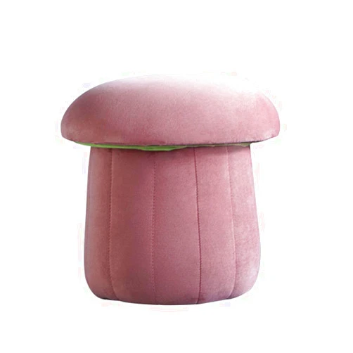 JHFSDFHKV Foot Stools Footrest Flannel Footstool Nordic Creative Mushroom Shape Footrest Luxury Shoe Changing Stool Footrest Living Room Sofa Stool
