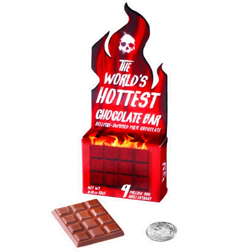 VAT19 World's Hottest Chocolate Bar: Super spicy chocolate made with 9 million SHU. From Vat19.