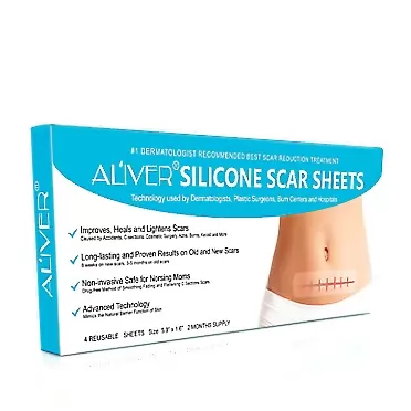 DOITOOL 1 Box of Silicone Scar Removal Sheets Softening Effective Scar Away Scar Sheets for Surgical Burn Scar for Boys Women Men