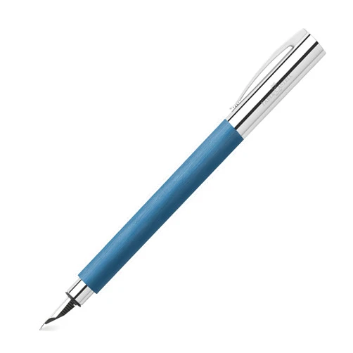 FABER-CASTELL 147142 Faber Castel Fountain Pen, EF Fine Point, Ambition Resin, Blue, Dual-Use