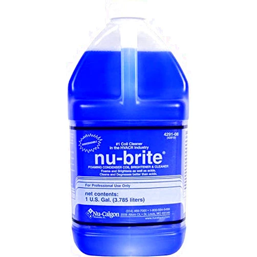 Nu-Calgon 4291-08 Nu-Brite Condenser Coil Cleaner, 1 Gal x 4, Case of 4