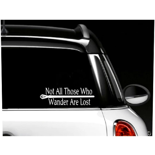 Classy Vinyl Creations Many Who Wander are Not Lost Vinyl Decal Bumper Sticker Window (2.5