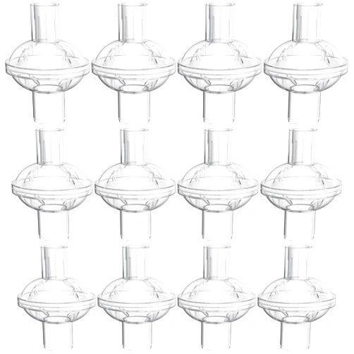 WILERDA 12-pack CPAP Inline Filter, Universal Inline CPAP Filter Compatible with BiPAP Machines ResMed,Dreamstation Standard, Any CACP Machine Size 22mm and 25mm Tube