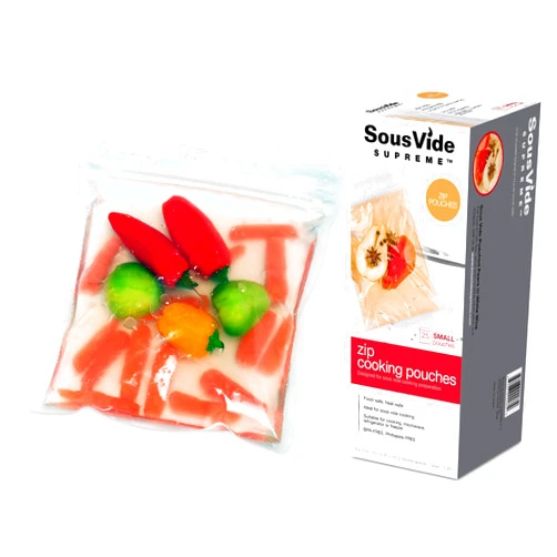SOUS VIDE SUPREME SousVide Supreme Zip Cooking Pouches, 8 x 12 inches, 1 Quart, 25 Pouches per Box