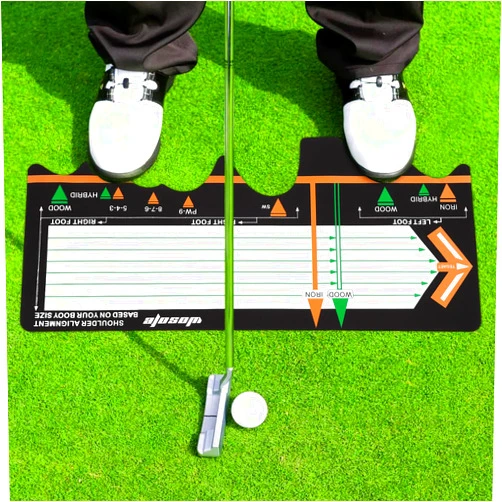 TOBWOLF New Beginner Golf Practice Swing Mat, Posture Assistance Golf Swing Stand Mats, Entry-Level Golf Stance Board Swing Trainer with Golf Training Aid and Practice Mats Indoor & Outdoor