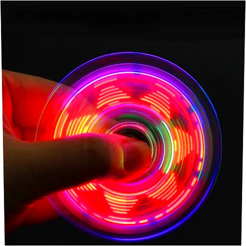 Blaihild Anti Stress Release LED Light Up Fidget Finger Toy, Relaxation, Colorful Toy for All Ages, 70mm Size for Easy Handling (Colorful)