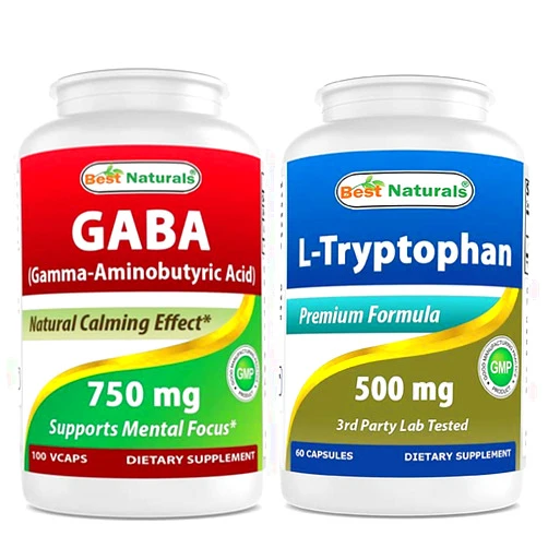 Best Naturals GABA 750 mg & L-Tryptophan 500 mg