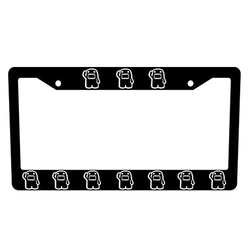 Dots Gifts Domo-kun Black Plastic License Plate Frame DG