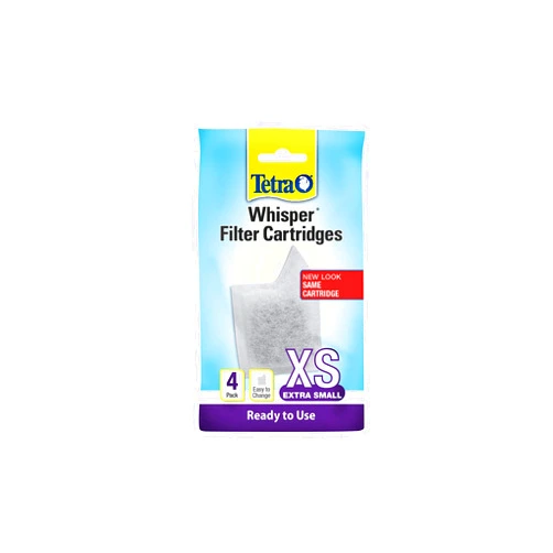 Tetra Whisper Filter Cartridges 4 Count, Extra Small, For aquarium Filtration (AQ-78052),white
