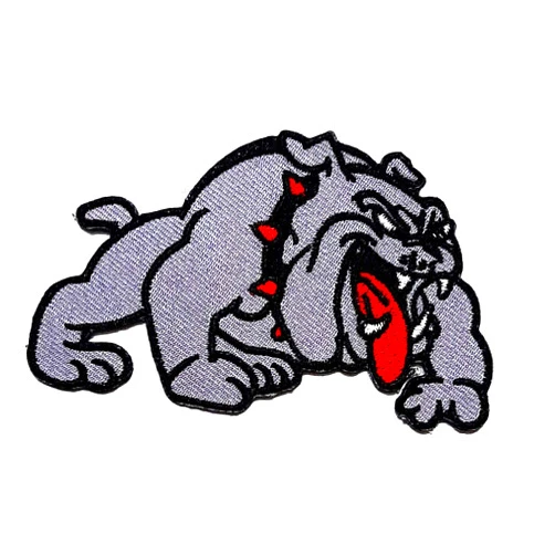 The Trucker501 Cartoon Patches Gray US Marine Corps Georgia Bulldog Pitbull Dog Pet Cartoon Kids Patch Craft Embroidered Patches for Bags Jacket Iron on Clothes Jeans Kids Appliques Badge