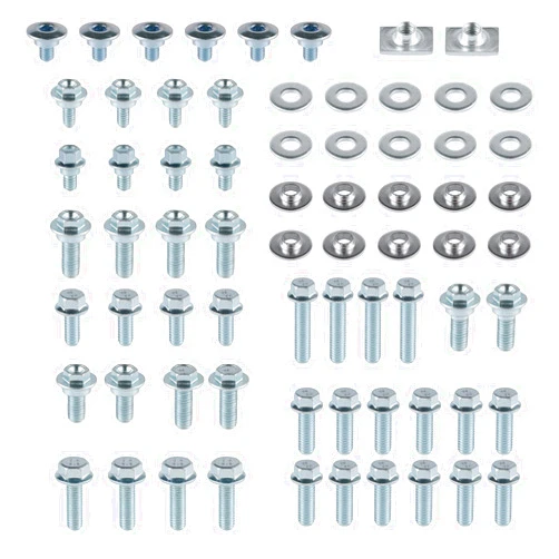 LivTee 70PCS Motorcycle Body Bolt Mounting Kits, for Plastics Seat Fenders Shrouds Fasteners Compatible with CR85 CR125 CR250 CR500 & CRF150 CRF250 CRF450 R Models CRF150R CRF250R CRF450R - White