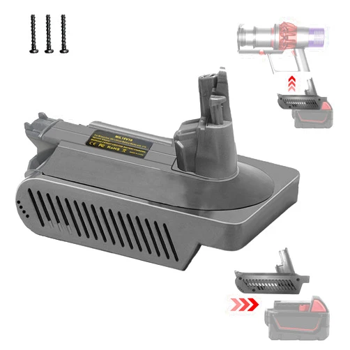 YMWLKJ for Dyson V10 Battery Adapter, Convert for Milwaukee M18 18V Battery to Power for Dyson V10 SV12 Battery Replacement, Fit for Dyson V10 Vacuum Cleaner (NOT Fit for V10 Slim, V11 Series)