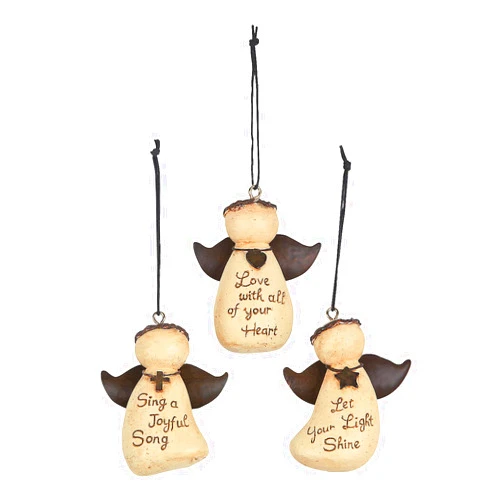 Fun Express Mini Angel Christmas Ornaments (Set of 12) Hand Painted