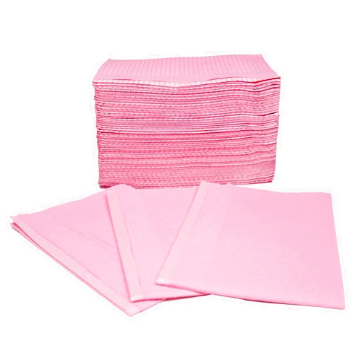 Genco Dental 125 Pink Disposable Dental Bibs 13