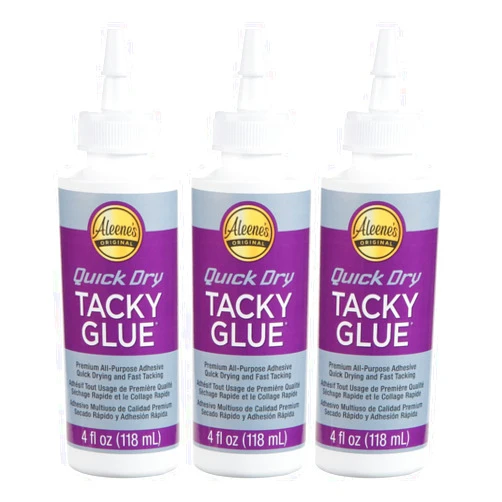 Aleene's Quick Dry Tacky Glue, Premium All-Purpose Adjesove, Quick Drying and Fast Tacking, 4 fl oz 3-Pack
