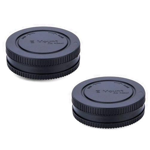 JJC 2 Pack JJC E-Mount Body Cap & Rear Lens Cap Kit for Sony A6000 A6100 A6300 A6400 A6500 A6600 A6700 A5100 A7C A7CR A7 IV III II A7R V IV III II A7S III II A1 A9 III FX3 FX30 & More Sony Camera & Lens
