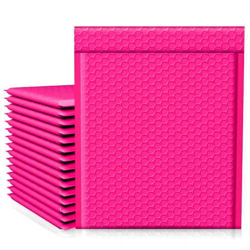 Fuxury Bubble Mailer, 8.5x12 Inch 25 Pack Self-Seal Adhesive Padded Envelopes, Water Resistant Padded Mailers for Mailing,Packaging,Small Business,Shipping, Hot Pink #2