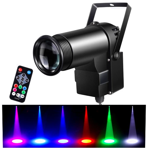 Czgor Pinspot Light 15W DMX, Czgor Disco Ball RGBW Spotlight with Remote Control / DMX512 Sound Activated Pin Spotlight for Mirror Ball Party Wedding DJ Disco Shows