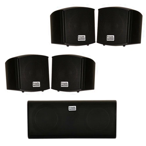 Acoustic Audio by Goldwood Acoustic Audio AA321B and AA35CB Indoor Speakers Home Theater 5 Speaker Set