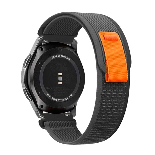MroTech Trail Loop 22mm Compatible with Samsung Galaxy Watch 3 45mm/Galaxy Watch 46mm/Gear S3 Frontier Band Adjust Pull Tab Wristband Stretchy Weave Nylon Sport Bracelet Braided Strap for Men Women