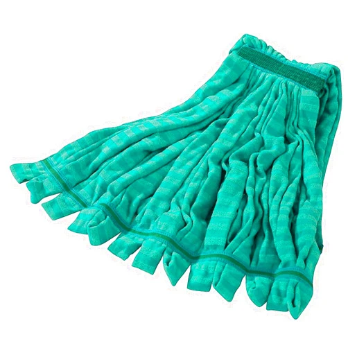 Rubbermaid Commercial Products Web Foot Microfiber Tube Mop Head Replacement, Medium, Green, Heavy Duty Industrial Wet Mop For Floor Cleaning Office/School/Stadium/Lobby/Restaurant