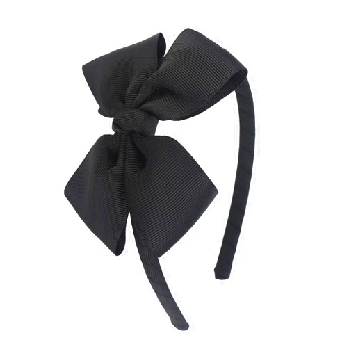 Midi Ribbon MEEDEE Fashion Black Bow Headband Bowknot Headband Big Bow Grosgrain Ribbon Hair Hoop Headband for Girls Toddlers Girls Kids Party Decoration Cosplay Costume Headwear Makeup Handmade Hair Band