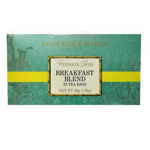 Fortnum & Mason Fortnum and Mason. Breakfast Blend 25 Tea Bags 50g 1.76oz (1 Pack) Cellophane Sealed Box