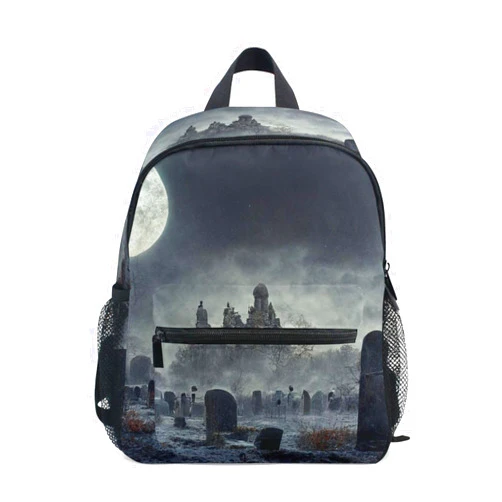 TecEr Two-moons Print Kids Backpack for Boys Girls Toddler Backpack Preschool 12 Inch School Bag, Small