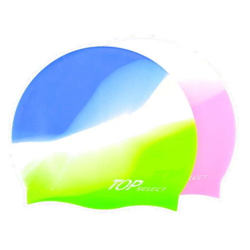 TOP Select 2/PK Silicone Swim Caps for Kids, Children, Youth, Boys and Girls Aged 3-16, Waterproof Bathing Caps for Long and Short Hairs, 4 Colors Nice Outward, Comfortable and Durable