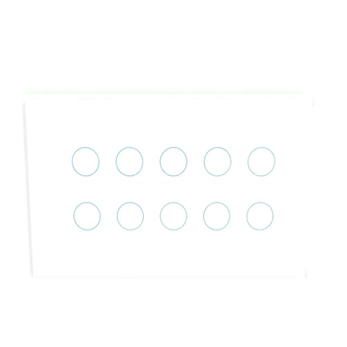 BoShiNuo Smart WiFi Touch Light Wall Switch Interruptor Glass Panel 4/5/6/8/10 Gang Tuya Smart Life Voice Control Smart switch-10-Gang White
