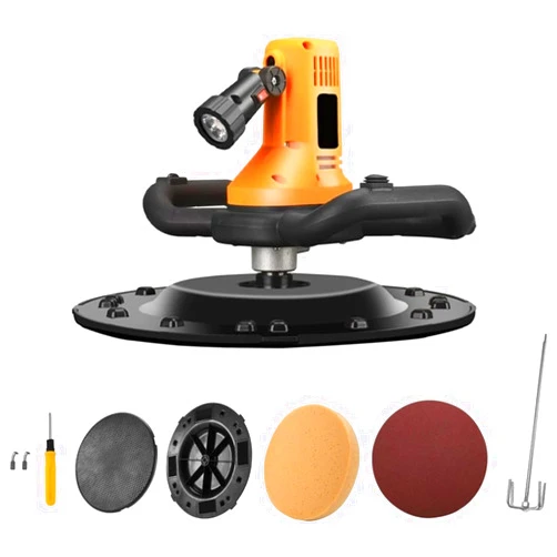 HAOYANRONG Concrete Trowel With Mixing Rod,Handheld Concrete Grinder,Electric Trowel,Wall Smoothing Polishing Machine,Copper Motor 2880W 6 Speed Adjustable Two-in-one Concrete Mixer