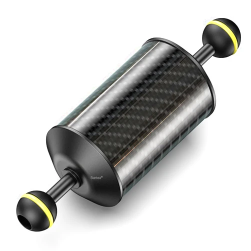 Starbea Seafrogs Underwater Float Arm, Carbon Fiber Buoyancy Arm with Dual Ball Mounts for Photography and Video, Compatible with Diving Trays, Video Lights, and Strobes(D60mm/2.36'' H199.99mm/7.87'')