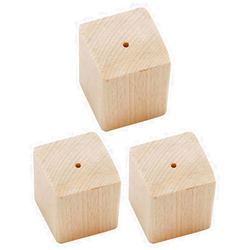Zerodeko 3Pcs Wood Flower Nail Holder Wooden Cake Flower Nail Display Stand Icing Flowers Decoration Baking Tool Cupcake Decorating Supplies (Wood Color)