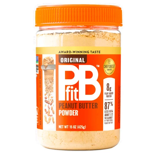 PBfit All-Natural Peanut Butter Powder, Peanut Butter Powder from Real Roasted Pressed Peanuts, 8g of Protein 8% DV (15 oz.)