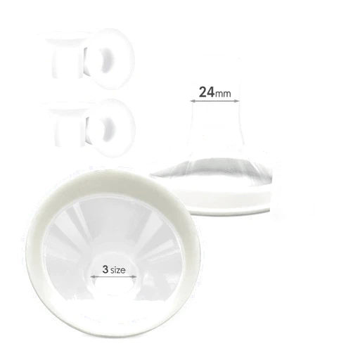 Mompmuir 17mm 19mm 21mm Flange Insert (6 Piece) Compatible with Lansinoh/Medela Breast Pump, Replace 24mm Medela Flange Shields, Replace 24mm Lansinoh Flange Accessories, Spectra Flanges (2 Piece)