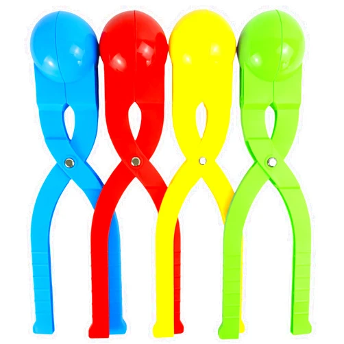 QMET 4 Pack Snowball Maker for Kids, Large Snow Ball Maker Mold - Snow Ball Toys Games with Handle for Kids Outdoor Indoor Winter Snowball Fight Maker Tool Clip
