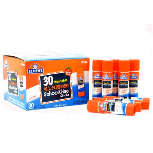 Elmer's All Purpose School Glue Sticks, Washable, 7 Grams, 30 Count