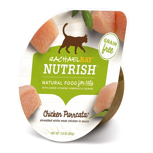 Nutrish Rachael Ray Nutrish Natural Wet Cat Food with Added Vitamins, Minerals & Taurine, Chicken Purrcata Recipe, 2.8 Ounce Cup (Pack of 12), Grain Free