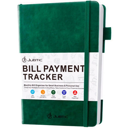 JUBTIC Bill Tracker Notebook, Bill Payment Tracker Monthly Organizer&Bill Book for Budgeting Financial,Monthly Bill Planner Expense &Payments Checklist Organizer-8.3