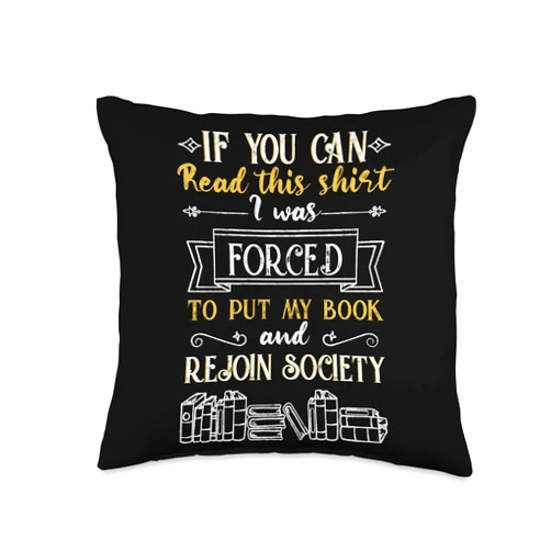 Check out my Reading Shirts Book Lover Throw Pillow, 16x16, Multicolor